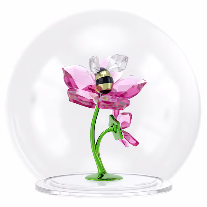 Idyllia Glass Ball Bee and Flowers